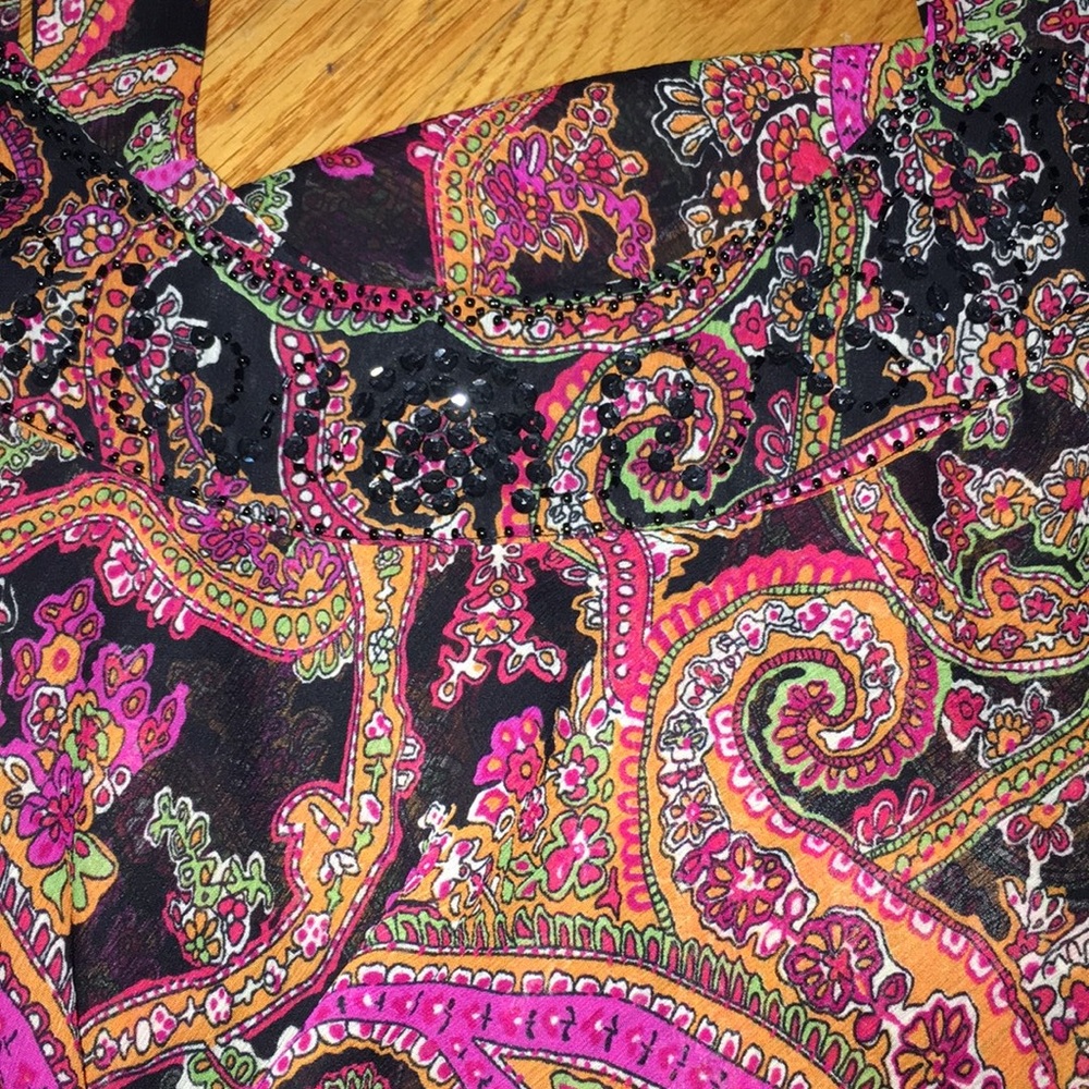 GUC LANE BRYANT TOP with ruffles and sequins - Picture 3 of 7